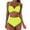 Yellow, variant on Cathalem 2 Piece High Waisted Bikini Set for Women 2025 Spaghetti Straps Swim Top with Reversible Bottom Bathing Suit (Navy,S)