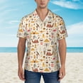 thumbnail image 2 of Pofeuu UAE Travel1 Print Hawaiian Shirt for Men Sleeves Casual Button Down Summer Beach Dress Shirts T-Shirts,3X-Large, 2 of 7