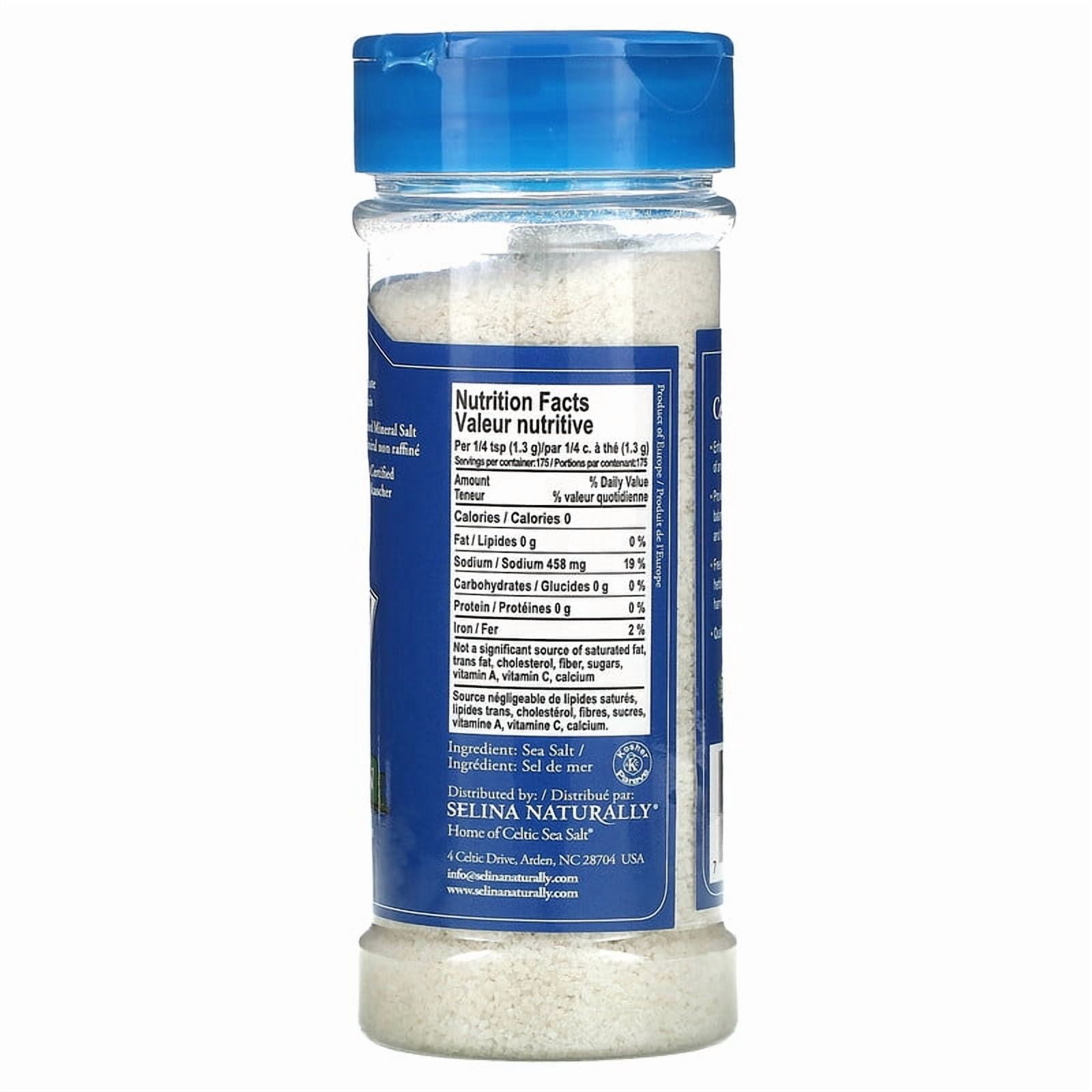 Celtic Sea Salt Fine Ground Sea Salt, 8 Oz Shakers, Pack of 2