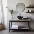 thumbnail image 2 of Aquaterior Round Ceramic Vessel Sink with Bathroom Single Handle Faucet Drain Combo, 2 of 7