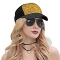 thumbnail image 5 of Naloa Gold Glitter Adult adjustable Print Baseball Hat, Patchwork curved brim baseball capfor Men and Women, One Size, 5 of 5