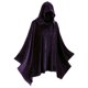 thumbnail image 1 of Womens Halloween Hooded Cloak Costumes Party Cape Ladies Hooded Cape Solid Color Cloak Cosplay Costume Cape, 1 of 5