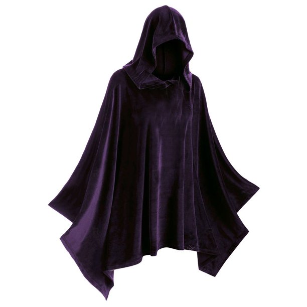 Womens Halloween Hooded Cloak Costumes Party Cape Ladies Hooded Cape Solid Color Cloak Cosplay Costume Cape