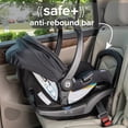 thumbnail image 4 of Diono LiteClik 30 R SafePlus Asiento y base para automóvil para bebés, orientado hacia atrás para bebés de 4 a 30 libras, ingeniería SafePlus, con inserto para bebés, parasol UPF 50+ (negro), 4 of 5