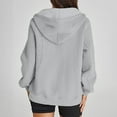 thumbnail image 7 of Ashirexll Zip up Hoodie Women, Hoodies for Women, Ladies' Fashion Loose Casual Half Zipper Hooded Sweatshirts Long Sleeve Tops, 7 of 7
