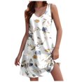 thumbnail image 1 of MKLEKYY Trajes De Baño Completo Mujer Womens Summer Dresses 2024 Loose V Neck Sleeveless Swimsuit Coverup With Pockets Floral/Plain/Eyelet, 1 of 4