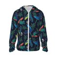 thumbnail image 2 of Lsque Dinosaur UPF 50+ Lightweight Sun Protection Men's Women's Long Sleeve Shirt, Hoodie Performance -Small, 2 of 9