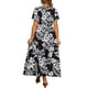thumbnail image 3 of Vestidos Midi Florales de Allegra K para Mujer, Vestido Cruzado con Manga Flutter en V, Talla XS, Negro, 3 of 6