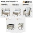 thumbnail image 2 of XIZZI 10 Pieces Patio Furniture Wicker Outdoor Conversation Set Rattan Patio Sectional Sofa with Swivel Rocking Chair and Glowing Coffee Table for Porch, Gray, 2 of 9