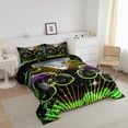 thumbnail image 3 of Erosebridal Truck Comforter Set,Neon Green Car Bedding Set Twin,Racing Car Vehicle Down Comforter,Neon Lighting Trucks Reversible Bed Set with 1 Pillowcase Warm, 3 of 7