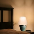 thumbnail image 6 of FSLiving Rustic Terracotta Ceramic Pot Table Lamp Rechargeable Battery Operated RGB Bulb by Remote, Wireless 15 Color Temperature Beige Cone Fabric Shade, Two Handles Grey End Tables and Nightstand, 6 of 7