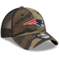thumbnail image 3 of Men's New Era Camo/Black New England Patriots Basic 9TWENTY Trucker Snapback Hat, 3 of 5