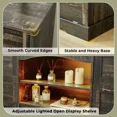 thumbnail image 4 of Farmhouse TV Stand with Charging Station, 4 Drawers,  Flip Door Cabinet, 63" Tall Entertainment Center Console Table, Bedroom Dresser with LED Light, 4 of 10