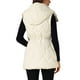 thumbnail image 3 of CHALECO INSPIRADOR CHIC para Mujer Abrigo de Invierno con Capucha Cierre de Cremallera Largo Medio Sin Mangas Acolchado Color Blanco, 3 of 6