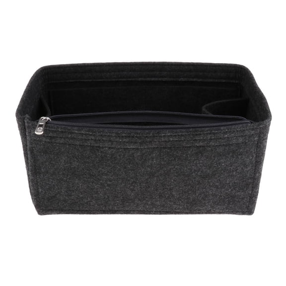 Bolso de Fieltro de Desmontable Impermeable Organizador para Cosméticos Gris Zulema inserte los bolsillos del organizador del bolso