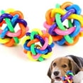 thumbnail image 3 of relayinert 3x Colorful Strong Tooth Rubber Balls For Dogs Suitable For All Breeds Gifts Stylish Toy For Dogs As Shown 1Set, 3 of 6