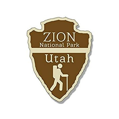 Arrowhead Shaped ZION National Park Sticker Decal (rv hiking camping) 3 x 4 (Best Rv Camping Zion National Park)