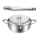 thumbnail image 2 of Olla freidora de acero inoxidable, utensilios de cocina extraíbles multiusos con termómetro plata 28cm y clip, 2 of 9