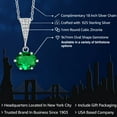 thumbnail image 2 of Gem Stone King 925 Sterling Silver Green Nano Emerald Pendant Necklace for Women | 2.43 Cttw | Gemstone May Birthstone | Oval 9X7MM | With 18 inch Silver Chain, 2 of 6