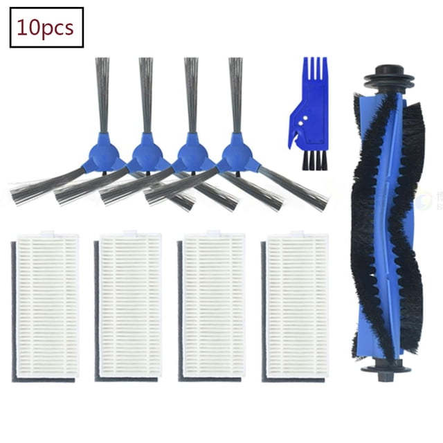 Accesorios para Eufy RoboVac 11S RoboVac 30 RoboVac 30C RoboVac 15C Repuestos para aspiradoras Pack de 1 cepillo rodante 4 juegos de filtros 4 cepillos laterales 1 cepillo de limpieza