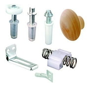 Slide-Co 164183 Bi-Fold Door Repair Kit - For 7/8?-Wide Track and 3/8? Outside Diameter Pivots and Guides-Includes All Parts Needed to Repair One 2-Panel Set of Wood or Metal Hinged Bi-Folding Doors
