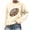 Beige, variant on Qingpeng Womens Sweatshirts Fashion Leopard Football Print Pullover Fall Trendy Long Sleeve Crew Neck Tops