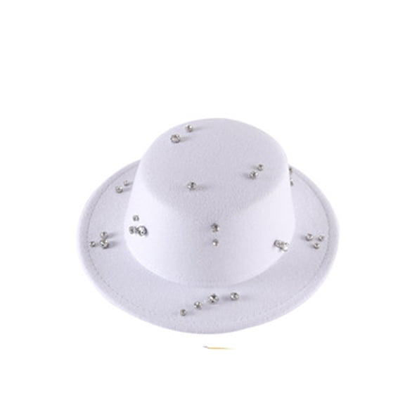 lanema Glittering Rhinestones Decors British Cap For Women Men Unisex Top Hat For Parties Wedding Event Celebration Gathering