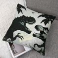 thumbnail image 7 of nygtbtfer saur Square Pillow Covers Pack of 2 and Themed Black White Velvet Soft Washable Bedroom Outdoor Pillow White, 7 of 7