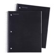 thumbnail image 1 of Mintra Office Durable Spiral Notebooks, 3 Subject (Black, Wide Ruled 2pk), 1 of 4