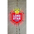 thumbnail image 3 of Queen Sense 24"x20" Lone Stars Beer LED Sign Light Neon Signs With Dimmer Party Home Wall Decor Lights W124LSBLVVD-XLED, 3 of 4