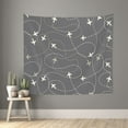 thumbnail image 2 of Balery Airplane Routes Around The World Pattern Tapestry 60x51 Inches - Large Wall Hanging Tapestry for Bedroom, Living Room, Dorm Decor - Artistic and Aesthetic Room Decor, 2 of 9