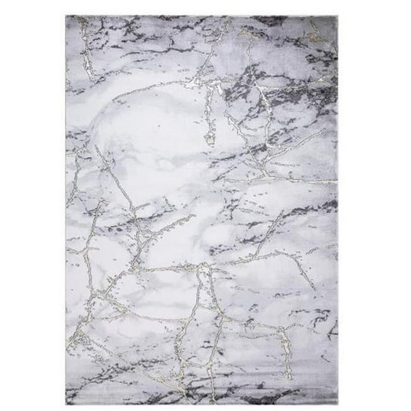 9 x 13 ft. Dallas Abstract Area Rug, Gray