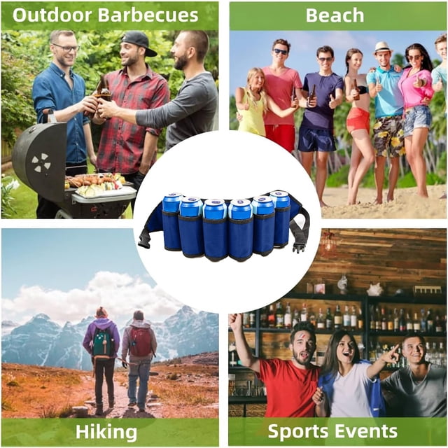 Support Portable Extérieur pour Boissons - Pochette de Transport Réglable pour Randonnée Camping BBQs et Fêtes Support de Boisson Pratique pour Aventures Actives