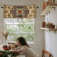 thumbnail image 5 of Boho Flower Valances for Windows Farmhouse Kitchen Curtains Valances Rod Pocket Valance Curtains for Kitchen Windows Bohemian Western Rustic Tribal Patterns Window Valances for Bathroom 54"x18", 5 of 6