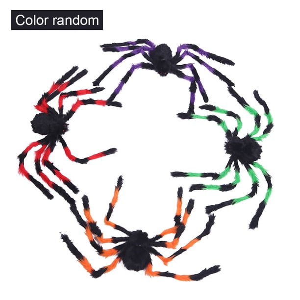 Monstrate Araña grande Decoración de Halloween para el hogar Bar Casa embrujada Telaraña Halloween Araña artificial Accesorios de seda Kits de decoración para fiestas vistoso 30 centimetros Monstrate HA007306-02