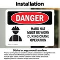 thumbnail image 3 of (2 Pack) Hard Hat Worn During Crane Operation OSHA Danger Sign, 3 of 7