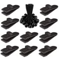 thumbnail image 2 of 10/12 piezas de clips para lona resistentes y resistentes al viento, abrazaderas para toldo, pinzas para tienda de campaña, para acampar 10 Clip + Bungee negro, 2 of 9
