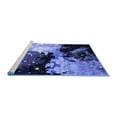 thumbnail image 2 of Ahgly Company Machine Washable Indoor Square Oriental Blue Industrial Area Rugs, 8' Square, 2 of 4