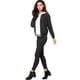 thumbnail image 4 of Chaqueta bomber acolchada con cremallera y mangas largas raglán para mujer con bolsillos Negro XS, 4 of 6