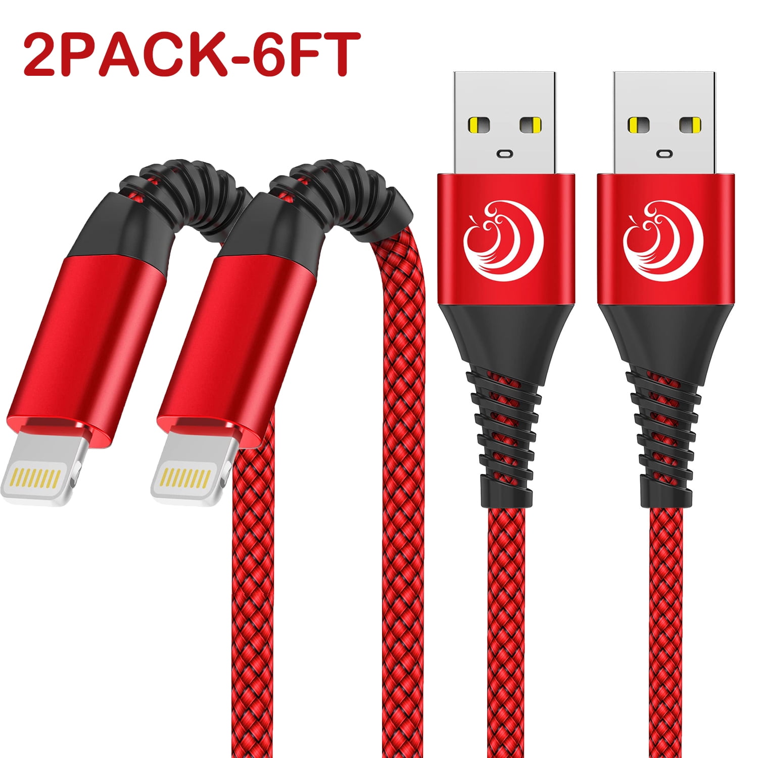 Set de 3 Cables Cargador iPhone 2m【Certificado por IMF】 Cable