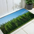 thumbnail image 2 of GOSMITH Tree Line Green Dense Forest Grass in Front Blue Sky Floor Mat Rug 19.68*47.24 in, 2 of 6