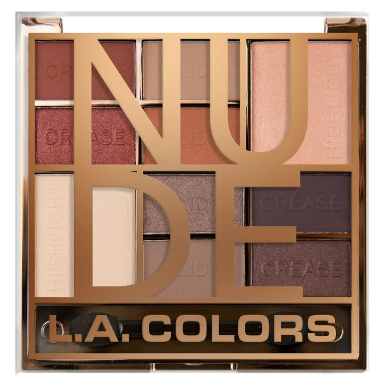 L.A. Colors Color Block 10-Color Eyeshadow Palette, Nude photo 1