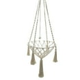 thumbnail image 2 of Cat Hammock Hanging Bed Pet Swing Boho Style Handwoven Basket with Mounting Kit for Indoor Wall Window Balcony Resting|Cotton,White,MIANHT, 2 of 6