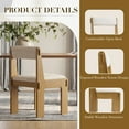 thumbnail image 5 of Dayalane Farmhouse Dining Chairs Set of 2, Mid Century Modern Solid Oak Wood Kitchen Side Chairs with Upholstered Seat and Back, Armless Accent Chairs for Dining Room, Chenille Beige, 5 of 14