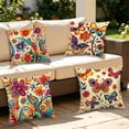 thumbnail image 6 of Waterproof Outdoor Throw Pillow Covers, 17.72 Inch Tropical Summer Print Cushion Covers for Patio Porch Poolside Furniture Decor, Set of 4, 6 of 6