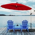 thumbnail image 1 of Gymax 10FT Patio Offset Hanging Umbrella Cantilever Umbrella w/ Tilt Adjustment Burgundy, 1 of 10
