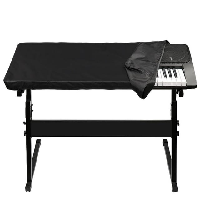 Keyboard Dust Cover for 61/88 Key-keyboard Electronic Piano Dust Cover with a Drawstring Rainproof Cloth Black (88 keys)