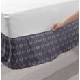thumbnail image 2 of Abstarct Bed Skirt, Love Themed Romantic Motifs with Heart Shapes Pattern and Dots, Elastic Bedskirt Dust Ruffle Wrap Around for Bedding Decor, 4 Sizes, Pale Eggplant and Multicolor, by Ambesonne, 2 of 2