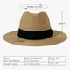 thumbnail image 2 of Lanzom Sombrero enrollable Panamá de paja de ala ancha para mujer Fedora Beach Sun Hat UPF50+, 2 of 4
