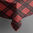 thumbnail image 4 of Red and Black Christmas Plaid Pattern Rectangle Tablecloth 60"x102",Waterproof Polyester Rectangle Table Cloth, Wipeable Spillproof Polyester Tablecloth for Dining, Camping, Indoor and Outdoor, 4 of 6